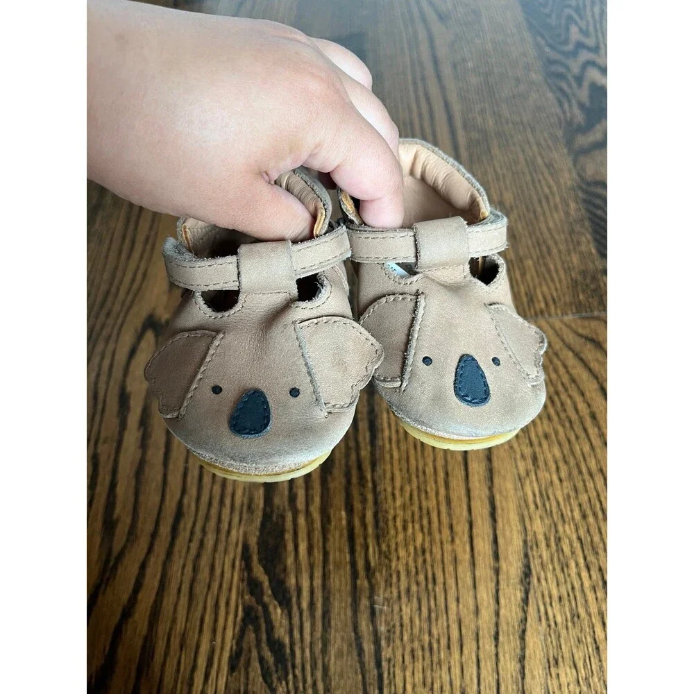 Donsje Spark Classic Koala Shoes Truffle Bubuck (US 4 12-18M)